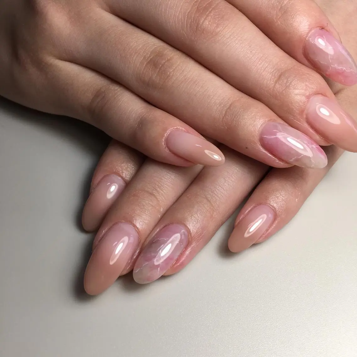ネイル アートネイル 大理石ネイル(マーブル) ハンドネイル kipinail 川﨑えりかのネイルデザイン