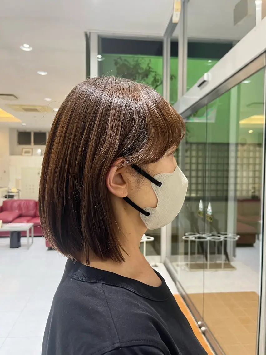 ミディアム 顔周りカット レイヤーカット カットモデル募集 コンドウ ユウヤのヘアスタイル