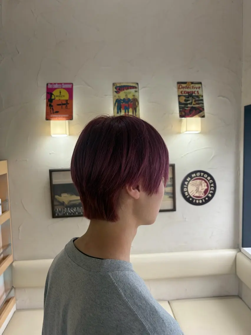 ショート カラー メンズ カット ヘアカラー トリートメント メンズカット／太田 龍舞／フェザーパーマのヘアスタイル