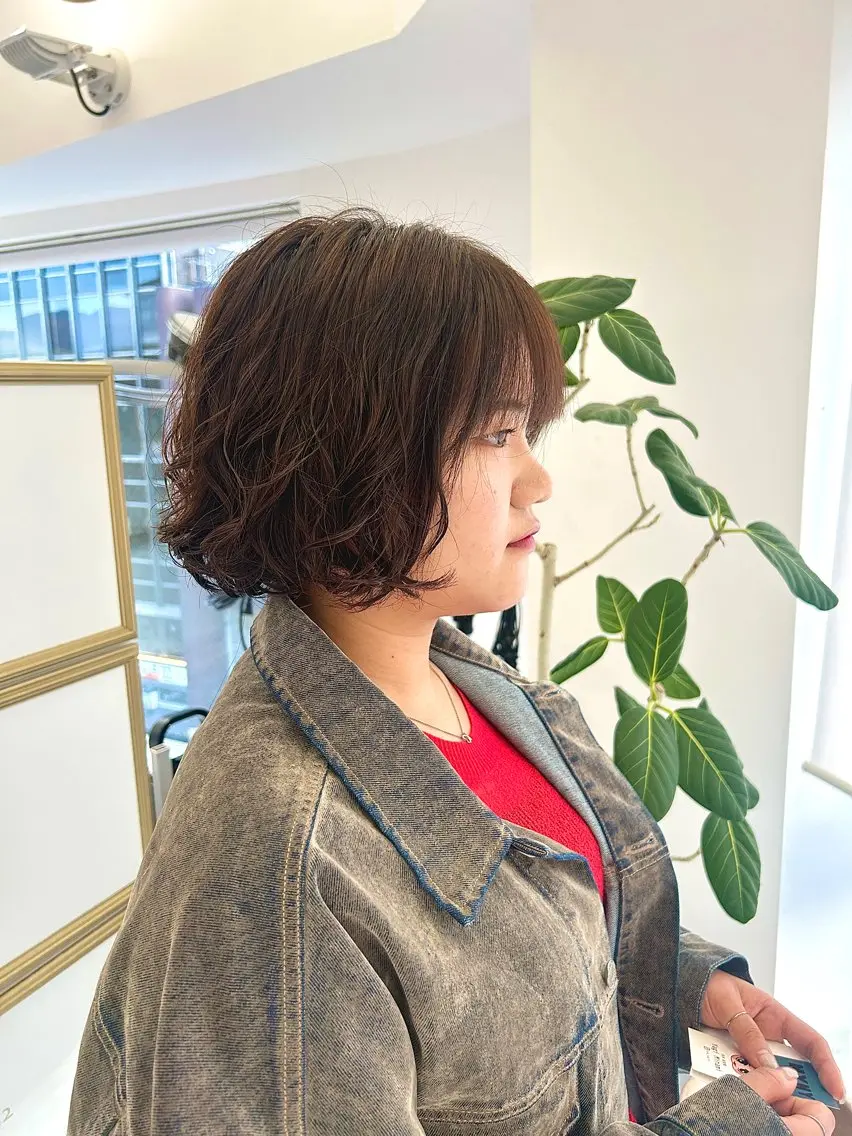 ショート パーマ ボブ カット パーマ 🌻似合わせカット× パーマ/矢木🌻のヘアスタイル