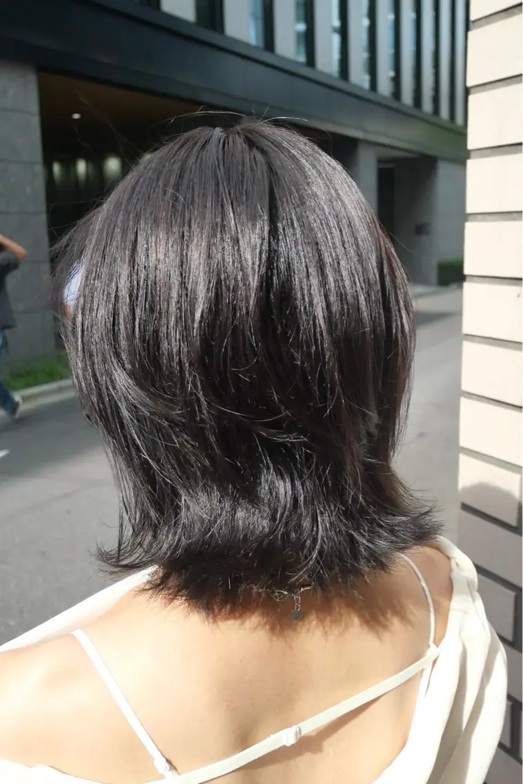 ミディアム ヘアカラー 落合 泰輔のヘアスタイル