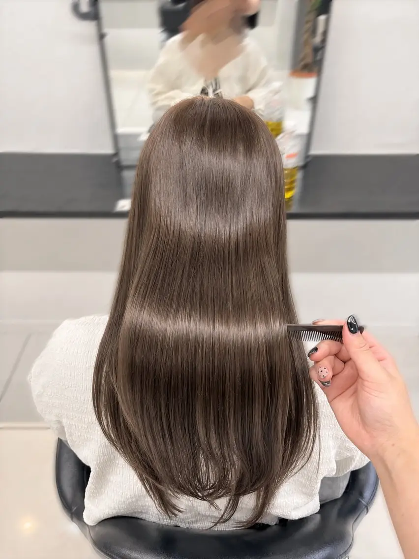 ロング カラー ヘアカラー トリートメント ブリーチなしWカラー /アレンジ/ユウミのヘアスタイル