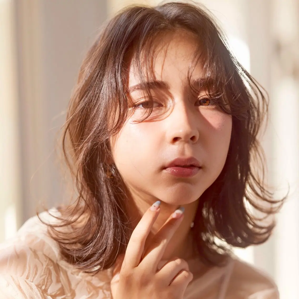 ミディアム 永井 幸佐のヘアスタイル