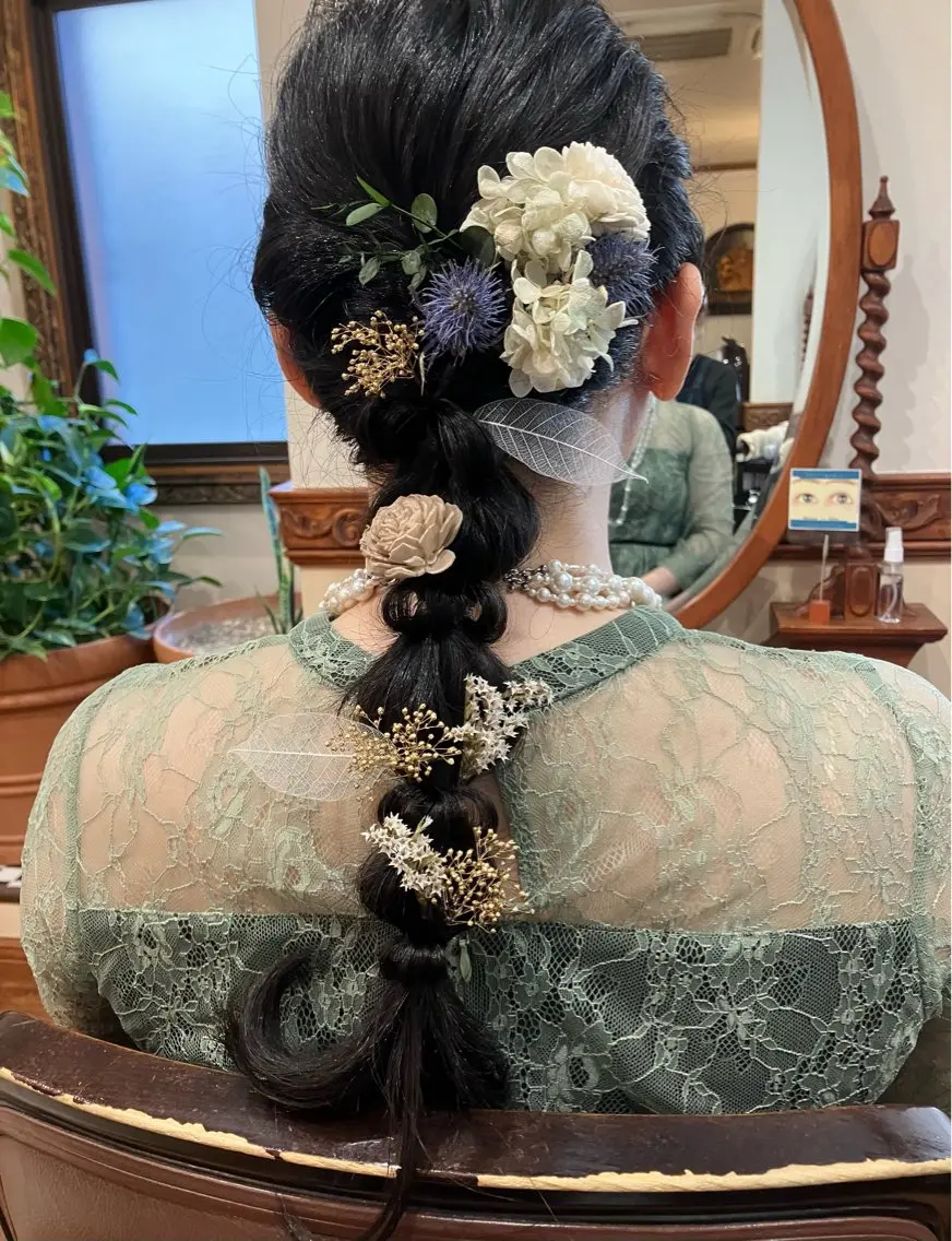 ヘアアレンジ 結婚式・ブライダル ヘアセット 森 陽子のマツエク・マツパデザイン