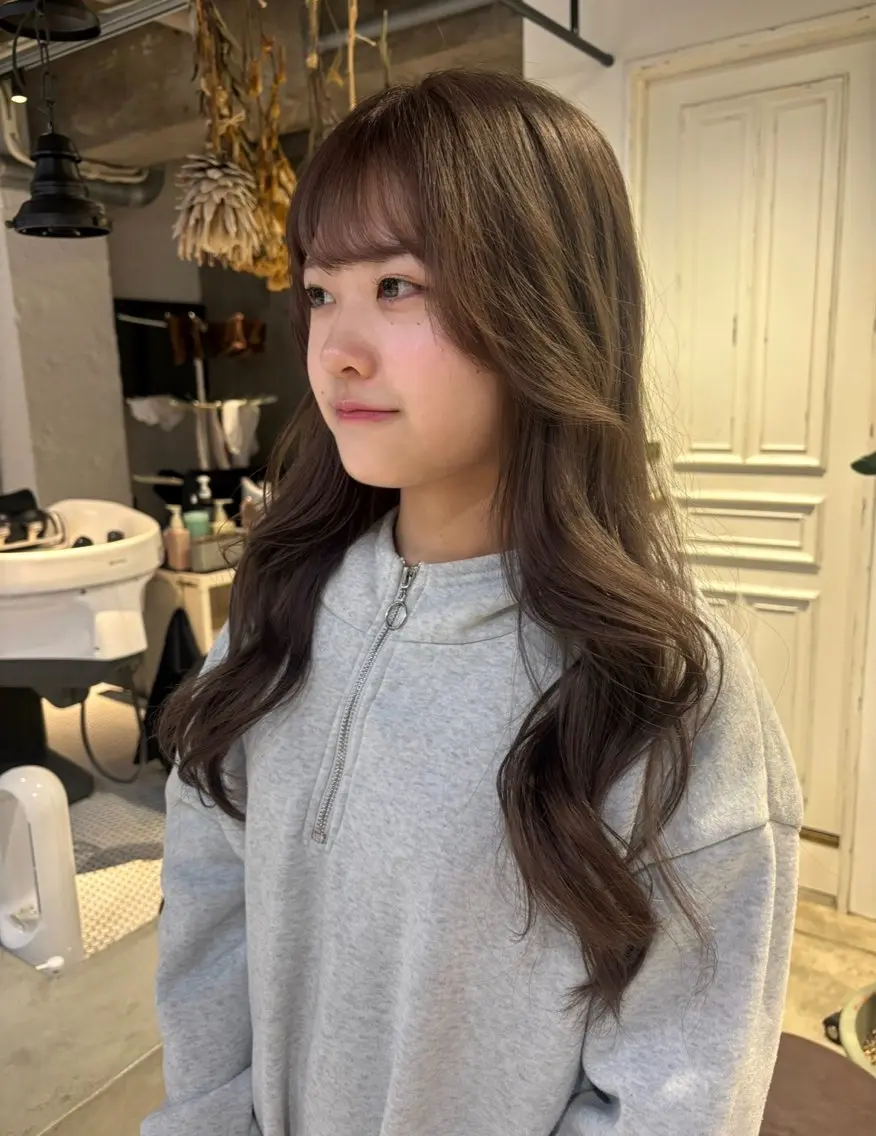 ロング カラー ベージュカラー ラベンダーカラー ラベンダーベージュ 🎀抜け感ナチュラル 🎵asuna🪽のヘアスタイル