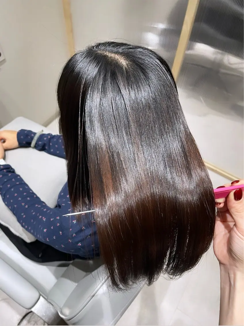 ミディアム カット 縮毛矯正 トリートメント 髪質改善✨Zina浦 安/個室🌈YUKIのヘアスタイル