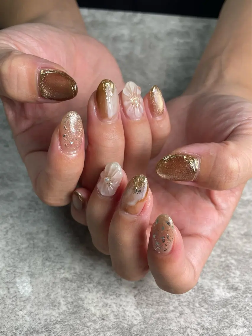 ネイル アートネイル ニュアンスネイル ハンドネイル RISA joie nailのネイルデザイン