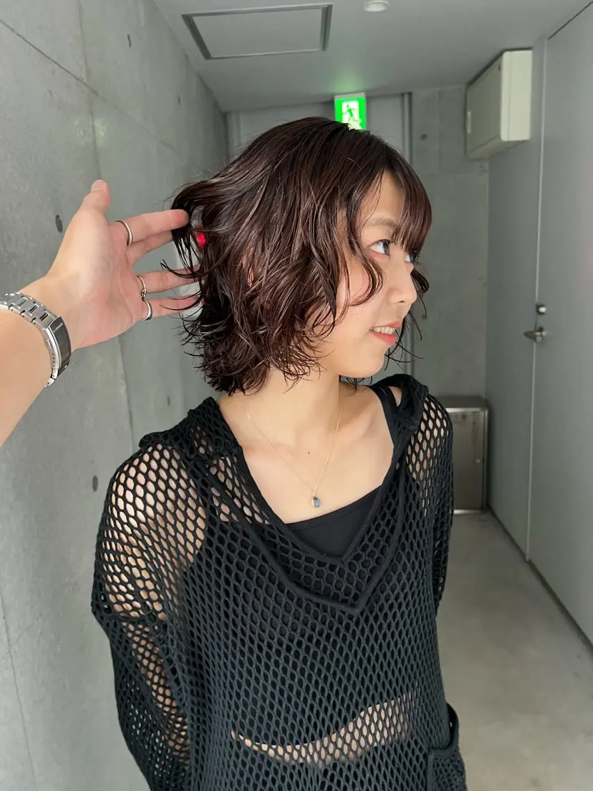 ショート パーマ ボブ 伸ばしかけ カット パーマ トリートメント sakoda shunkiのヘアスタイル