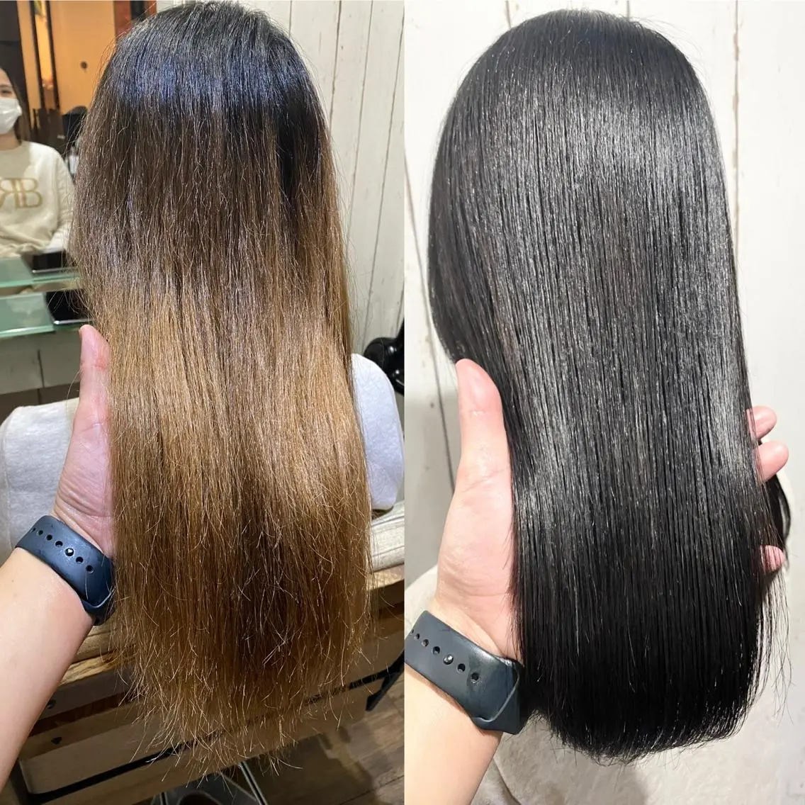 ロング アッシュ ハイライト 髪質改善 レイヤーカット トリートメント 👑指名率No.1 👑坂口飛翔のヘアスタイル