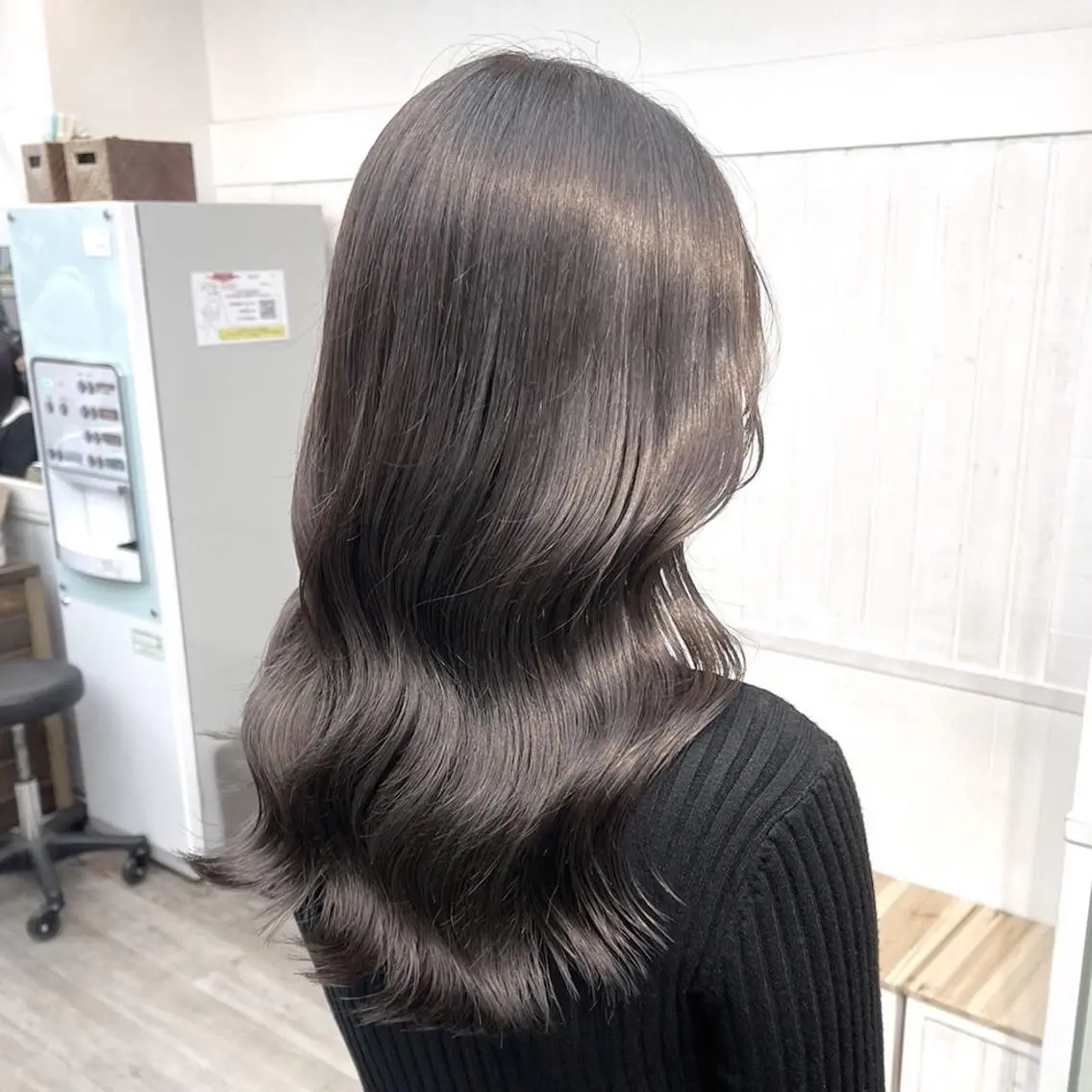 セミロング カラー アディクシーカラー アッシュ バレイヤージュ ミストバング ブリーチ カット ヘアカラー トリートメント N° anfeel 渋谷🪞🫧のヘアスタイル