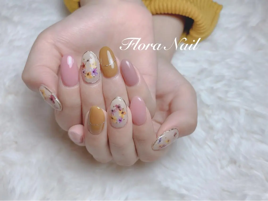 ネイル フラワーネイル 春ネイル Flora Nail 【フローラ ネイル】のネイルデザイン