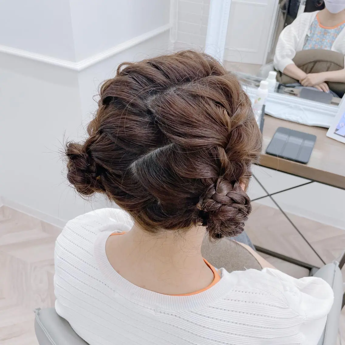 セミロング ヘアアレンジ ツインテール ヘアセット 💖透明感カラー💖 mayukoのヘアスタイル