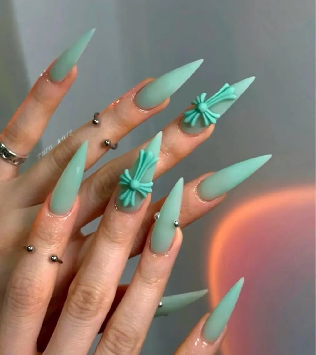 ネイル ハンドネイル H3 Nail Tsuki🦋💙のネイルデザイン