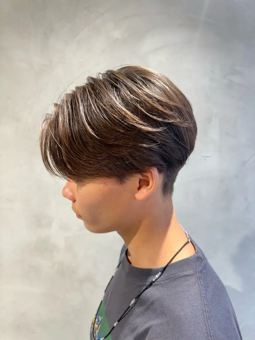 ショート パーマ メンズ センターパート メンズパーマ ニュアンスパーマ 横浜/レイヤー/ カネコのヘアスタイル