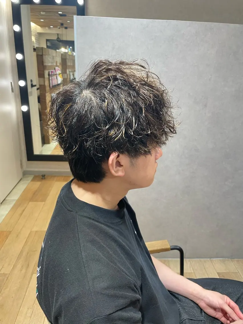 ショート パーマ メンズ カット パーマ 馬場 寛之のヘアスタイル
