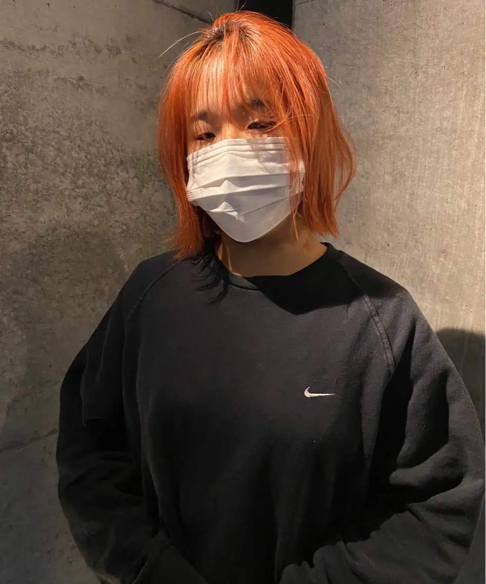 ミディアム カラー ヘアアレンジ キッズ デザインパーマ メンズカット 郁美のヘアスタイル