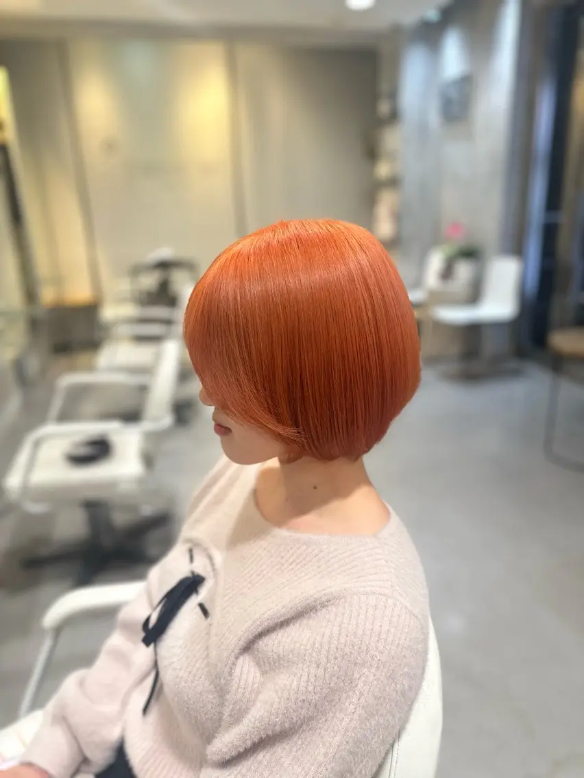 カラー オレンジ SAKAMOTO YUMEのヘアスタイル