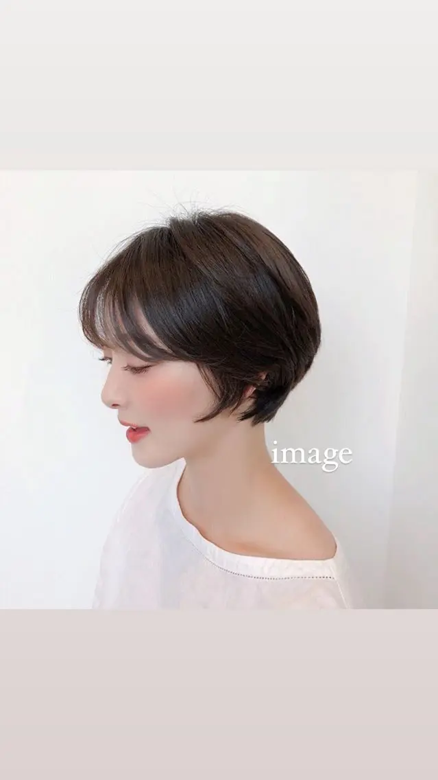 ショート ショートボブ 丸みショート ボブ ショートヘア ♡レイヤーボブ パーマ/うらら♡のヘアスタイル