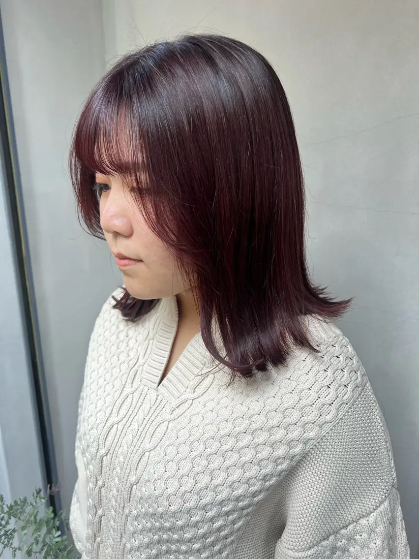 ミディアム カラー カット ヘアカラー トリートメント ENIF 大島 芽生のヘアスタイル