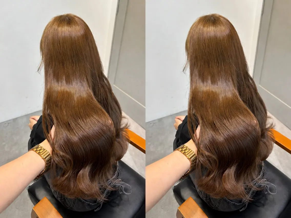 ロング ヘアカラー Rinka🌷🩶 グレージュカラー🫧のヘアスタイル