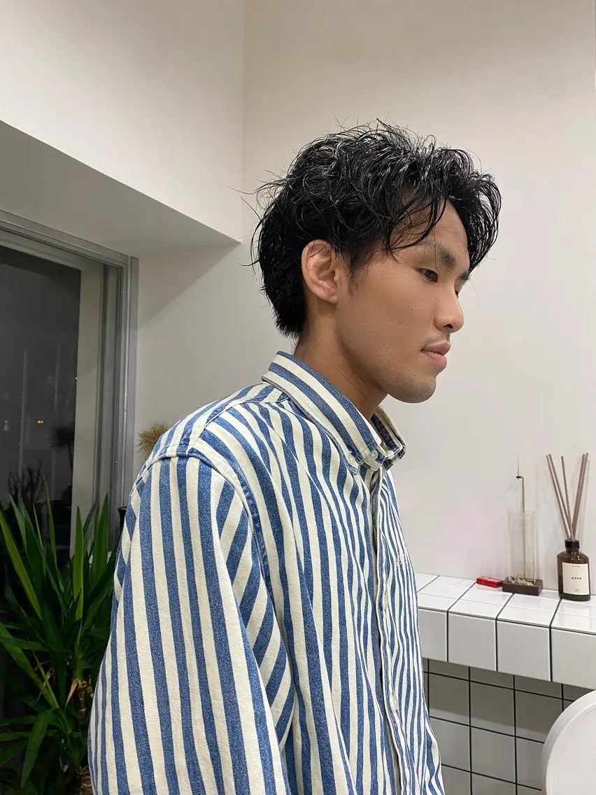 パーマ スパイラルパーマ レイヤー、ボブ、ショ ートカット　松本翔大のヘアスタイル