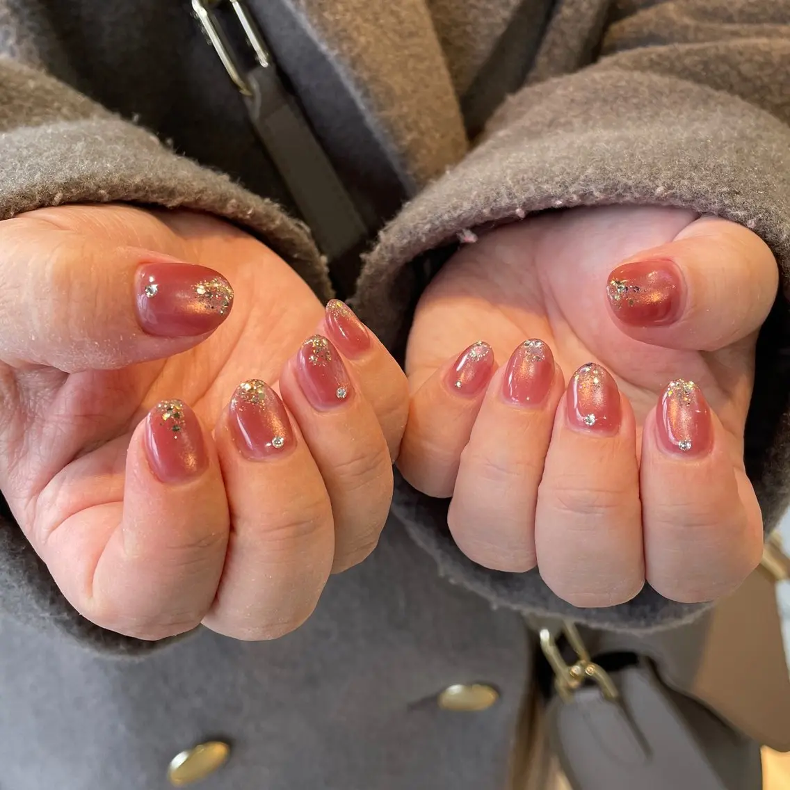 ネイル ラメ(グリッター) ハンドネイル ennail ayaのネイルデザイン