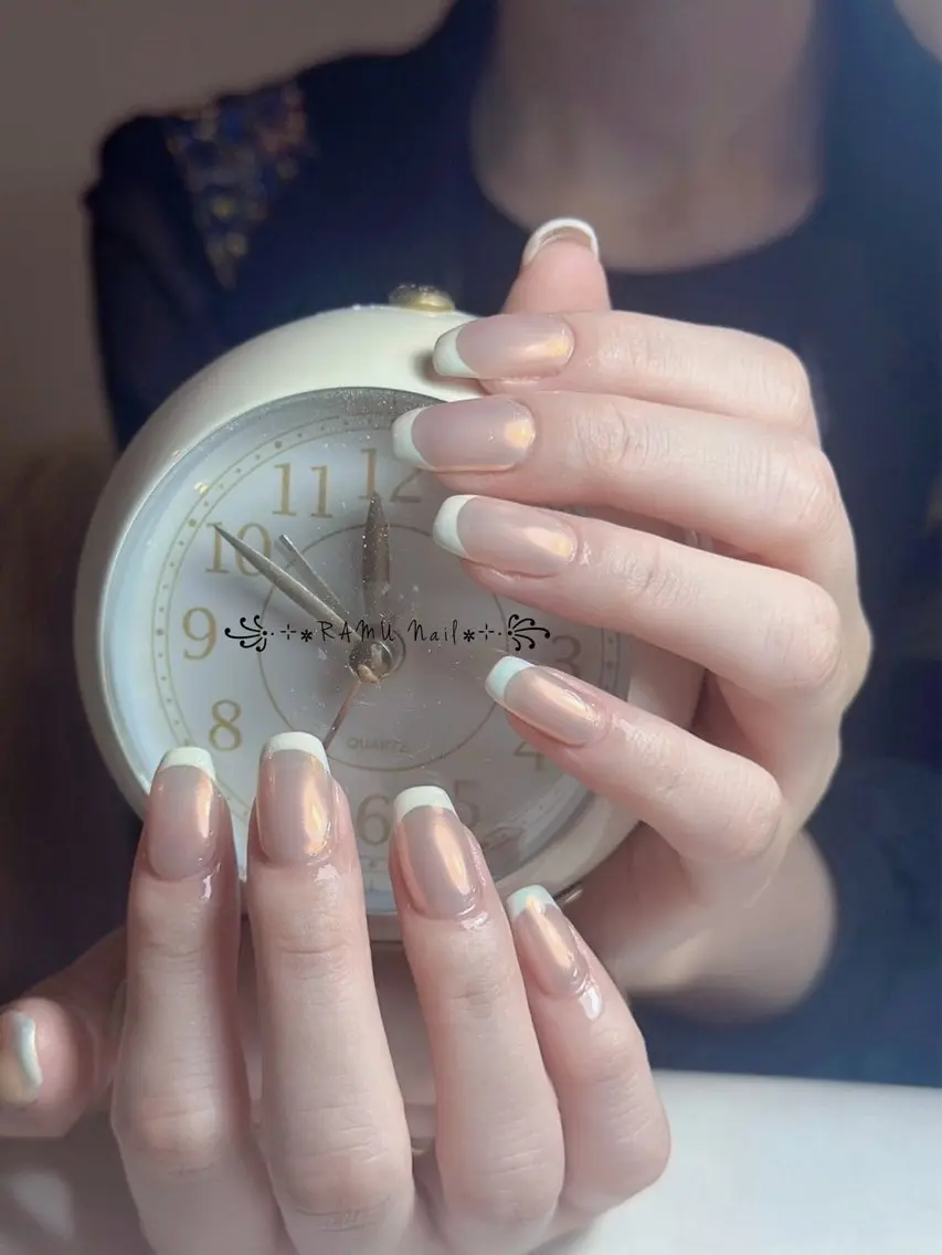 ネイル キラキラネイル マグネットネイル ミラーネイル ピンク 夏ネイル ハンドネイル RAMU Nail 恵比寿店のネイルデザイン