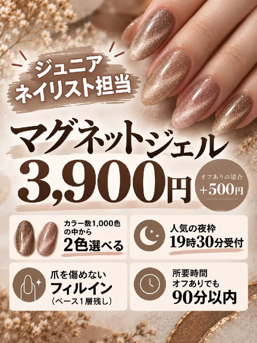 ★★要注意:書いてある日時限定★★マグネットネイル限定!の写真