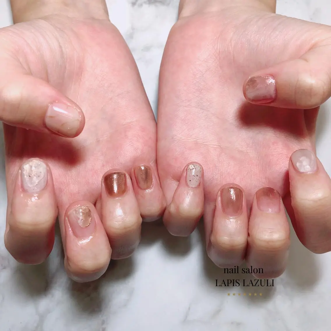 ネイル ジェルネイル マットネイル ミラーネイル ニュアンスネイル オフィスネイル ハンドネイル nail salon ラピスラズリのネイルデザイン