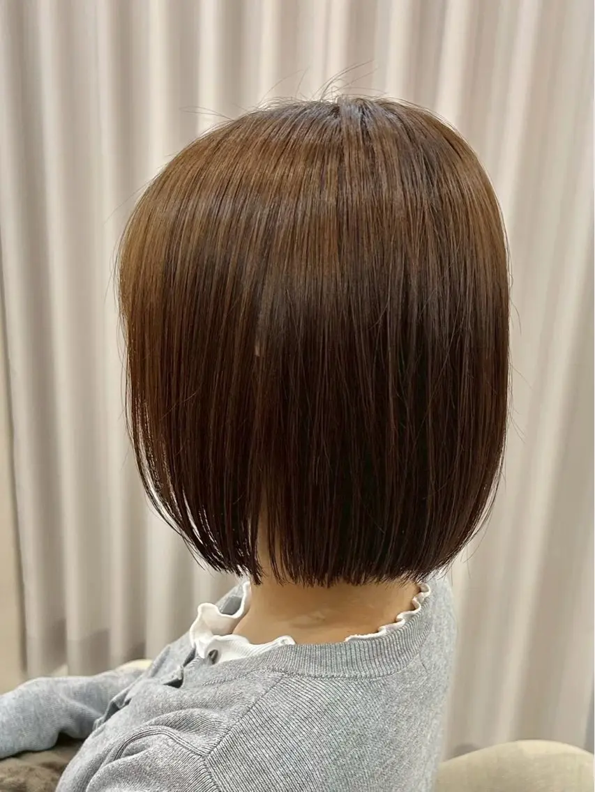 ショート ヘアカラー トリートメント センターパート 韓国ヘア・綾也のヘアスタイル