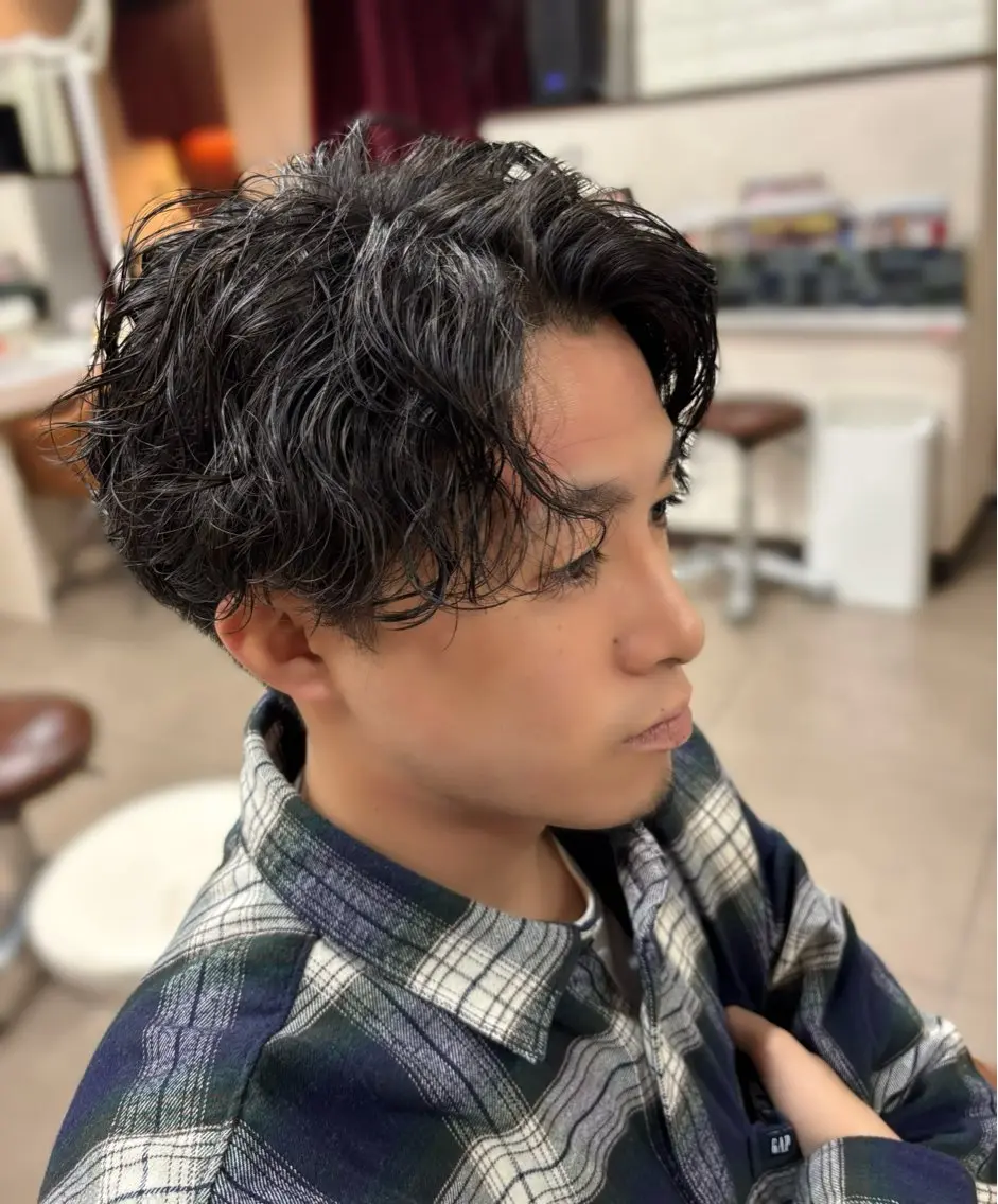 パーマ メンズ カット パーマ 松戸で大人メンズ パーマ　Futabaのヘアスタイル