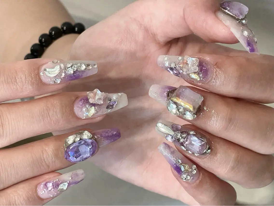 ネイル アートネイル フットネイル ジェルネイル ハート マグネットネイル babarla Nailのネイルデザイン