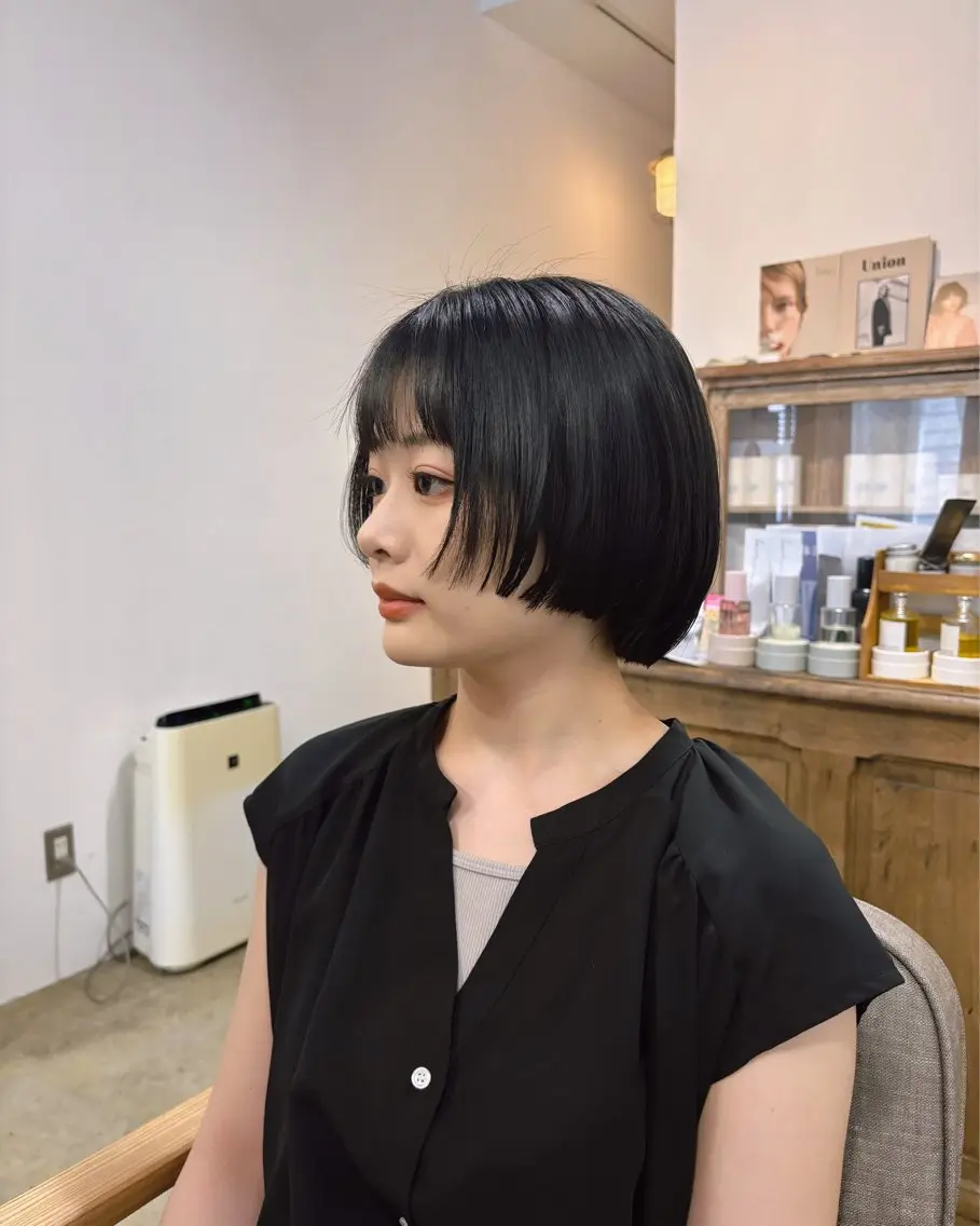 ショート ボブ 【韓国レイヤー特化 ハッシュカット】のヘアスタイル