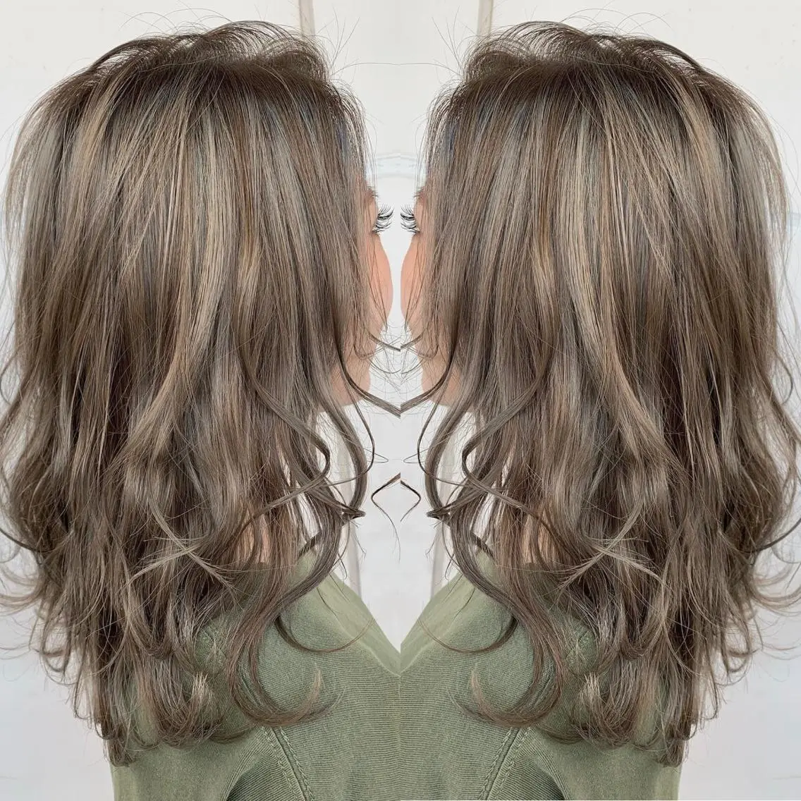 ミディアム カラー 髪質改善will hairdesignのヘアスタイル