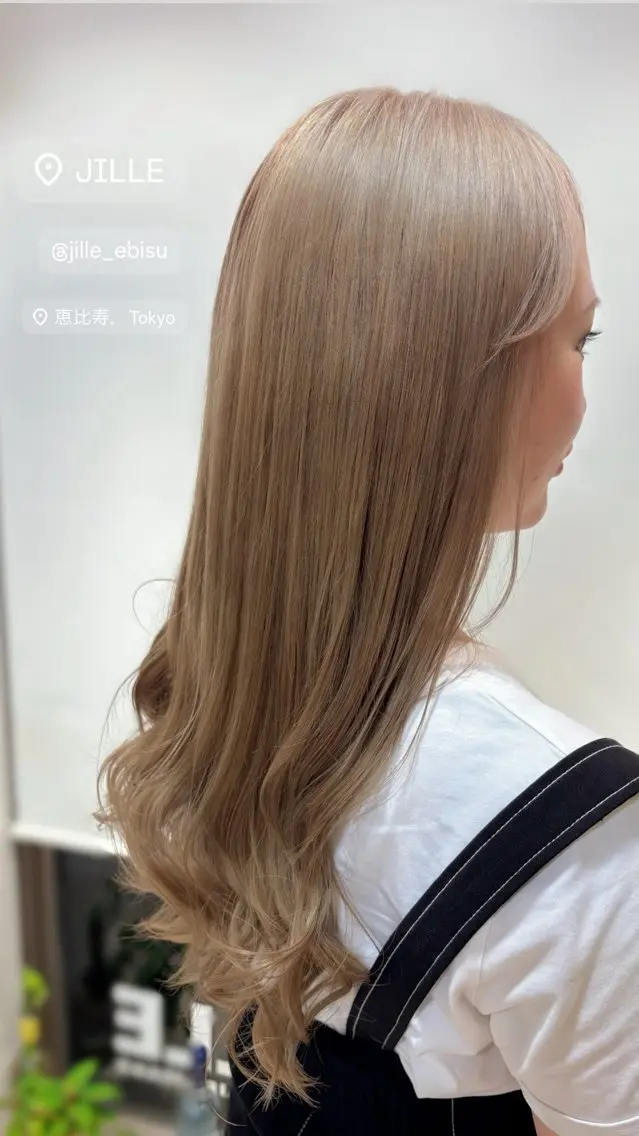 ロング カラー 透明感カラー ヘアカラー ️ちば🩵JILLE 恵比寿 透明感カラーのヘアスタイル