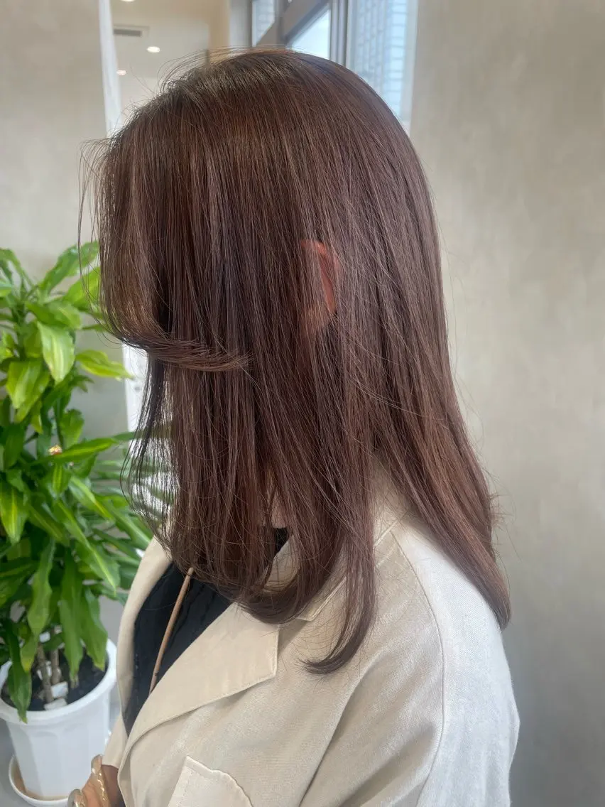 セミロング カラー ブラウンカラー 透明感カラー レイヤーカット 🫖Eleanor Aya🥞のヘアスタイル