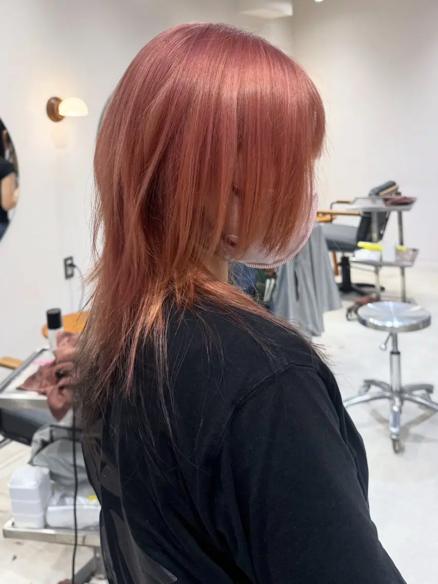 ミディアム カラー カット ヘアカラー トリートメント 🌓ウルフ/ショート /ハイトーン/大夢のヘアスタイル