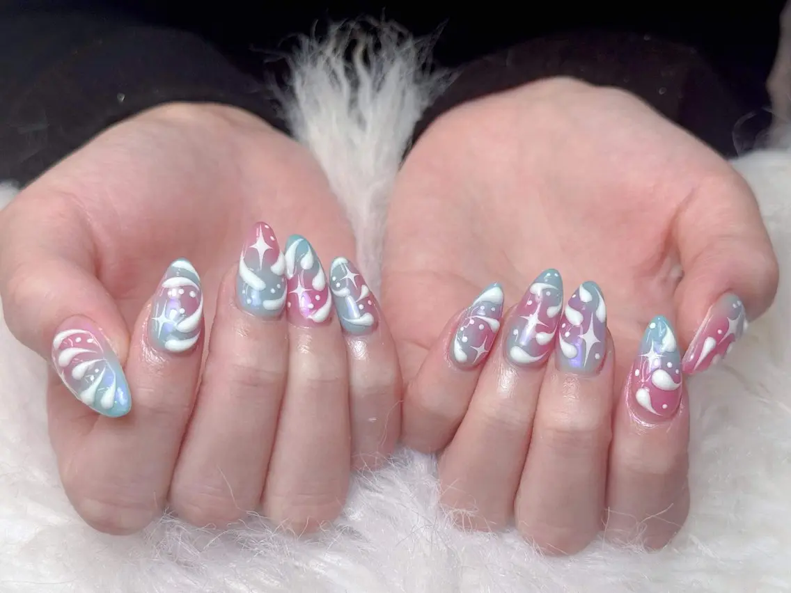 ネイル アートネイル ジェルネイル マグネットネイル ネイルチップ ハンドネイル Jenn Nail Shinokuboのネイルデザイン