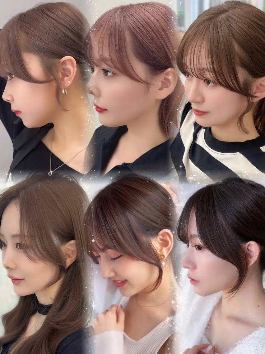 セミロング カラー 顔周りカット 似合わせカット 小顔カット カット ヘアカラー 骨格別小顔カット/ 顔周りカット/金井のヘアスタイル