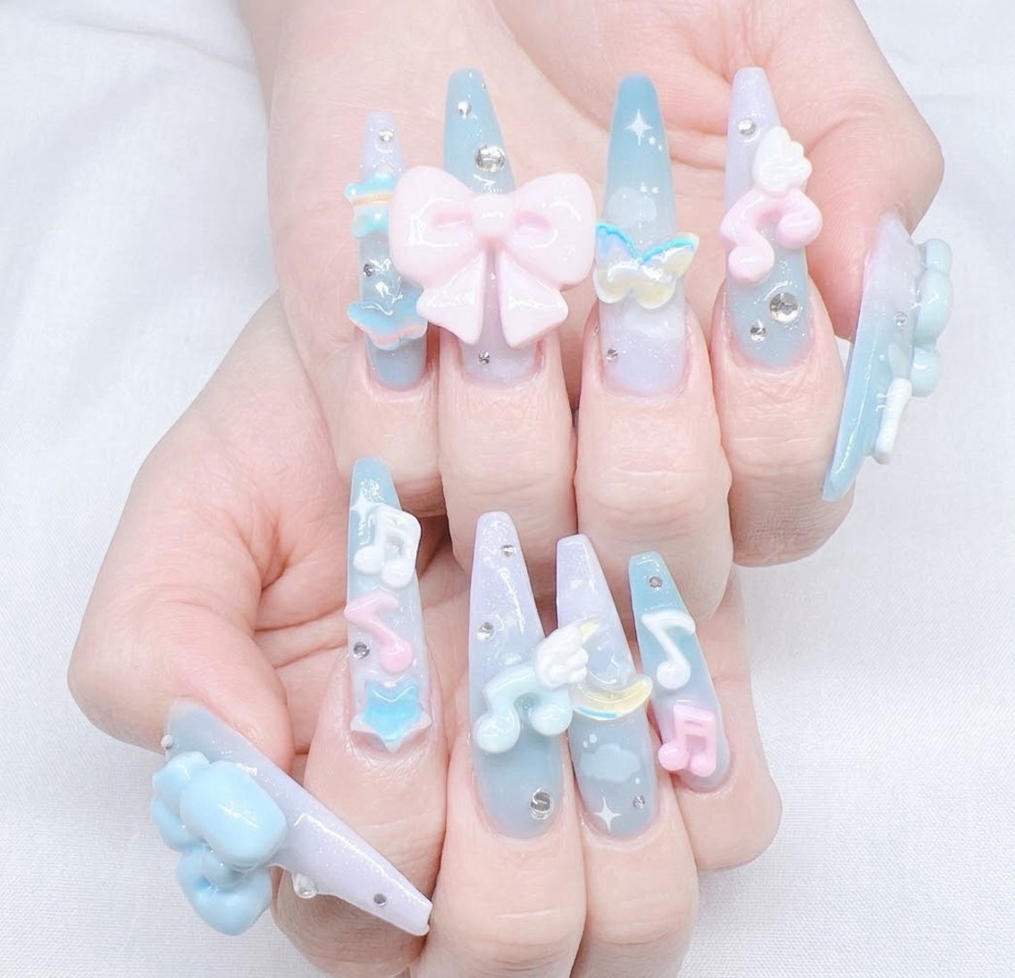 ロング 韓国風ヘア ロング ハンドネイル ハンドケア CHIBI NAIL SALON 船橋のネイルデザイン