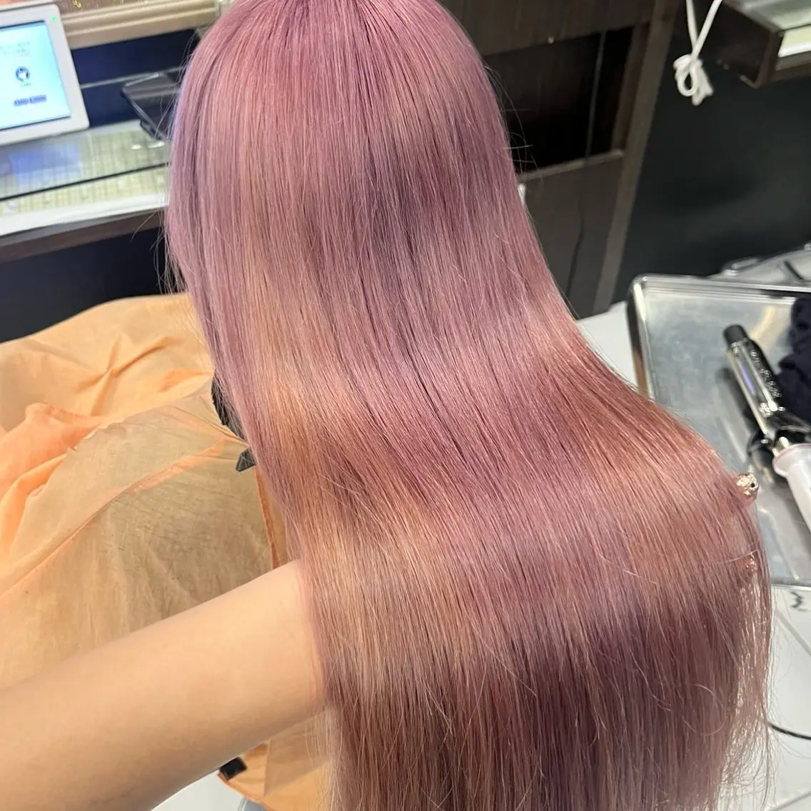ロング カラー ブリーチ ダブルカラー ピンクカラー 🫧ハイトーン/ ペールカラー🕊♡雛のヘアスタイル