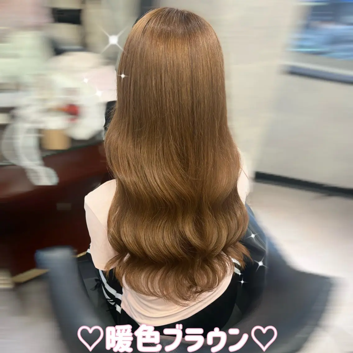 カラー ブリーチ ブラウンカラー OZ梅田♡ ゆはなブリーチのヘアスタイル