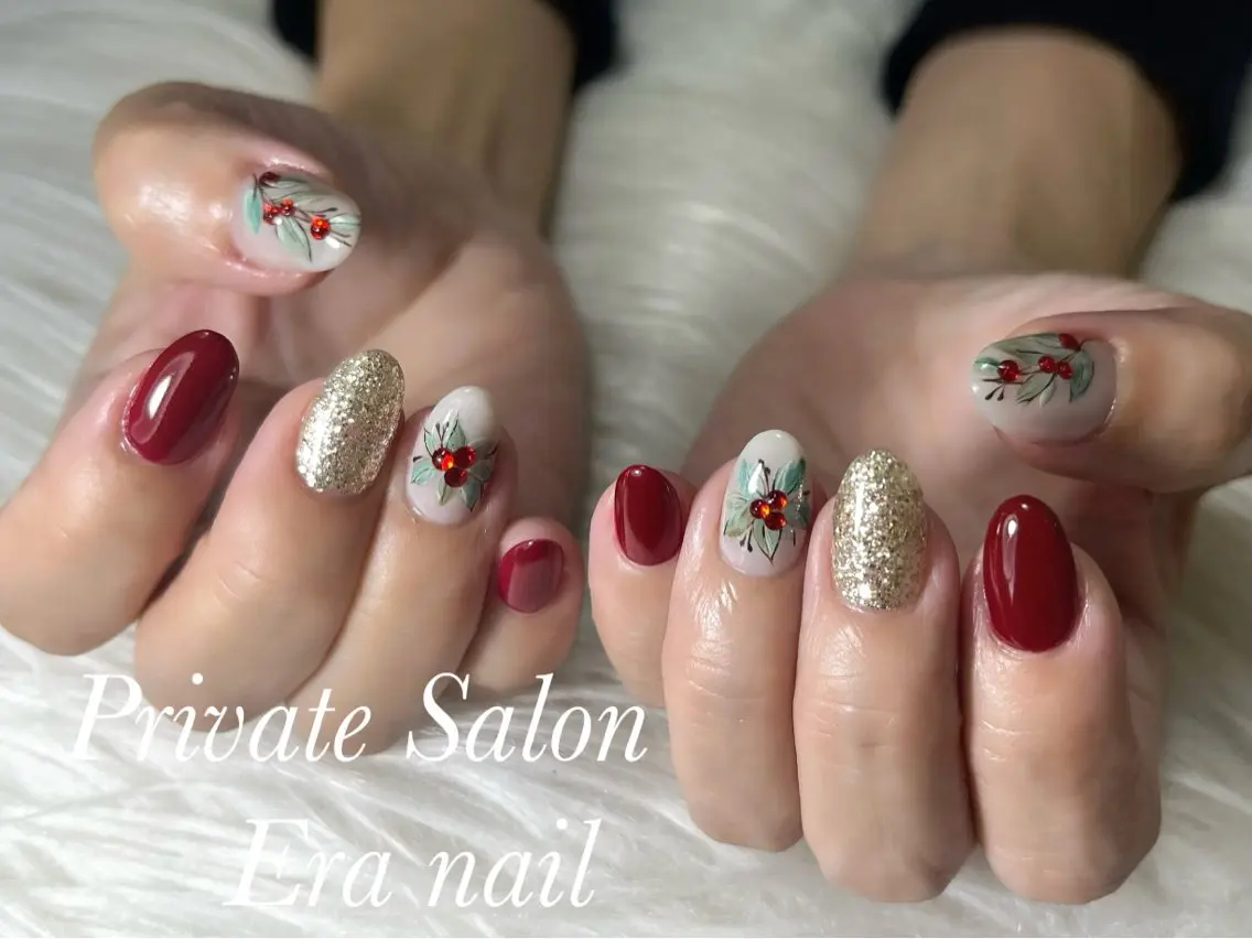 ネイル 冬ネイル クリスマス Era nailのネイルデザイン