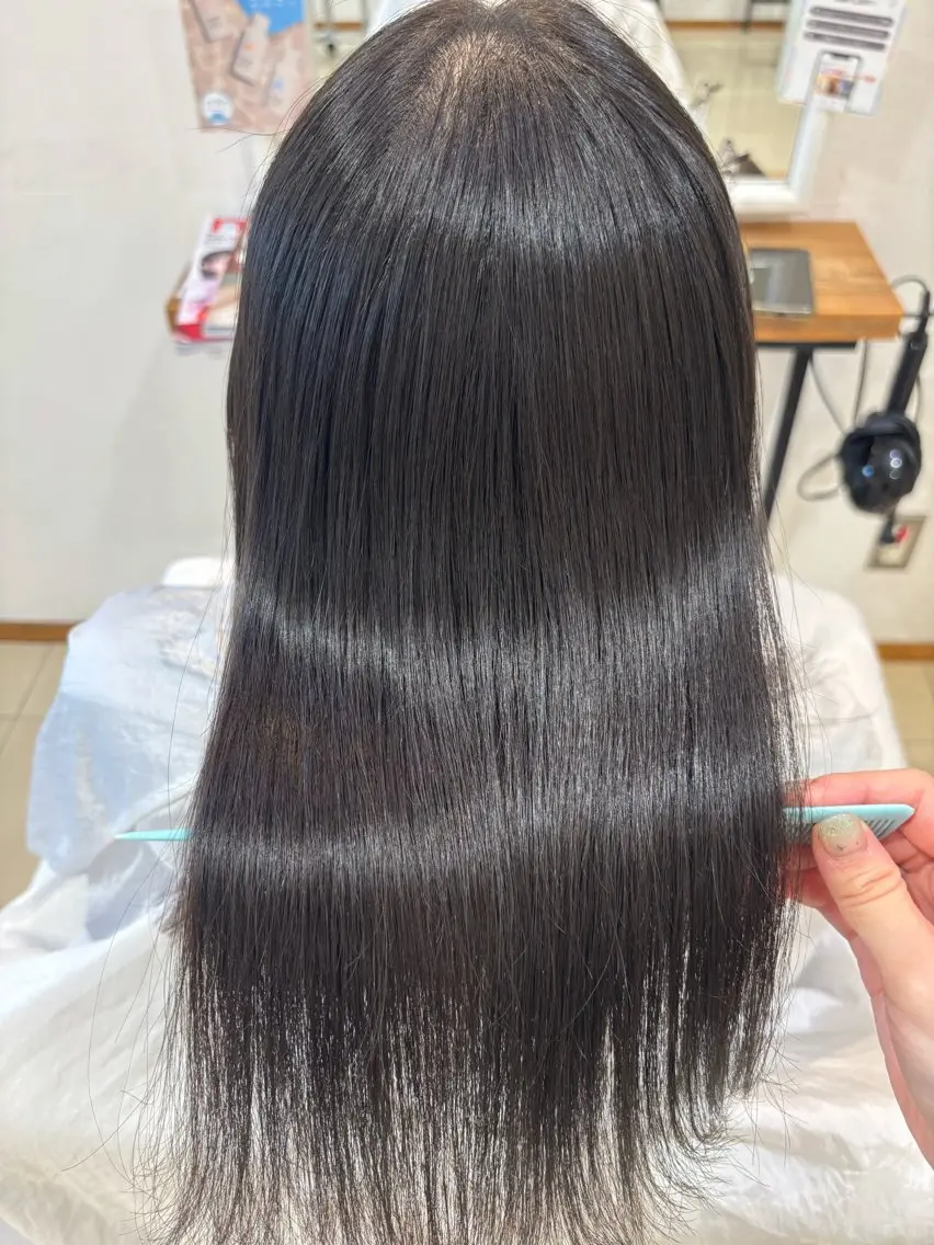 セミロング カット 縮毛矯正 ゆうこ🍀髪質改善/ ストレート/艶カラーのヘアスタイル