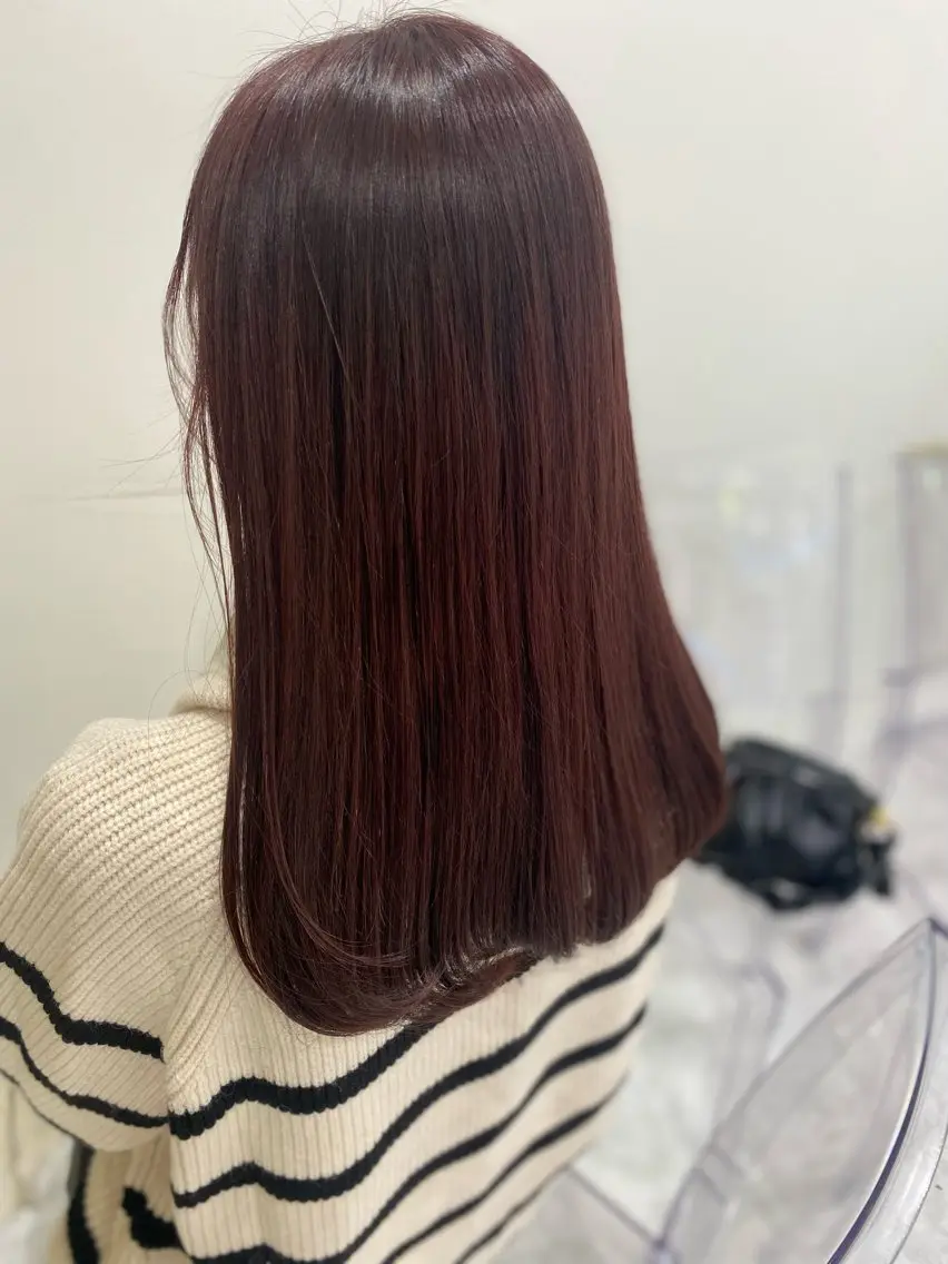 セミロング カラー ガーリー♡女の子っぽ ヘア♡ピンクカラー♡のヘアスタイル