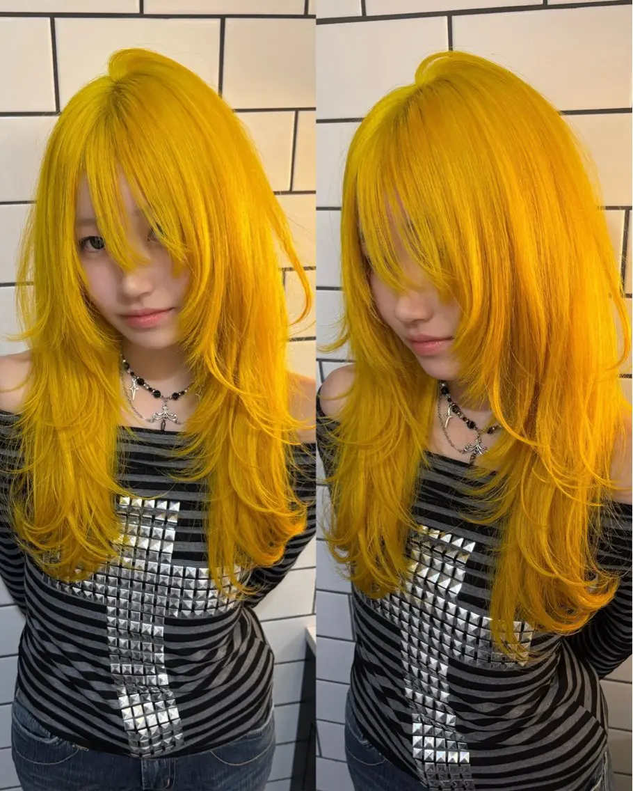 ロング カラー ブリーチ ケアブリーチ ハイトーンカラー koki /渋谷 /デザインカラーのヘアスタイル