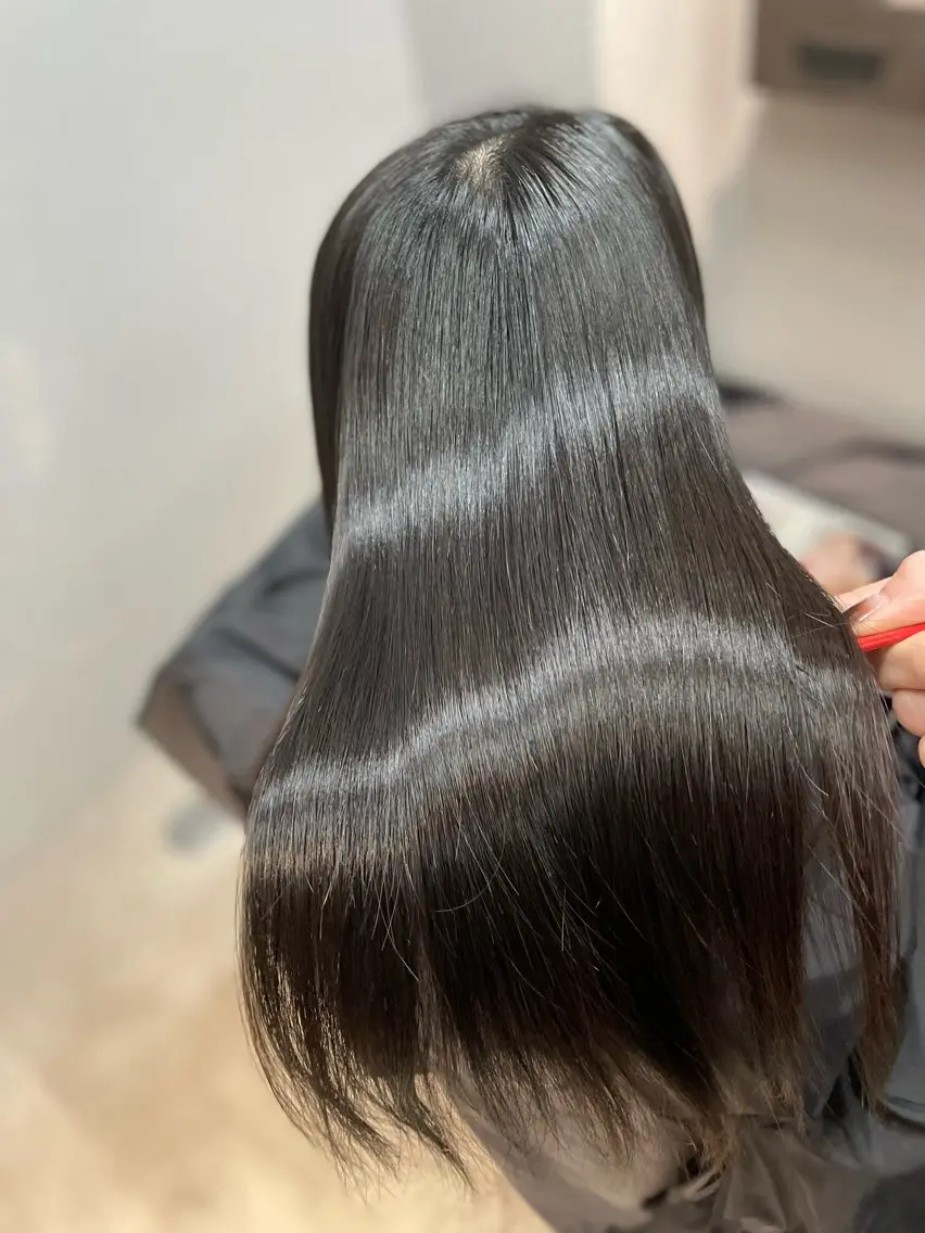 ロング カット 縮毛矯正 トリートメント 美髪縮毛矯正メーカー 認定【山田カナト】のヘアスタイル