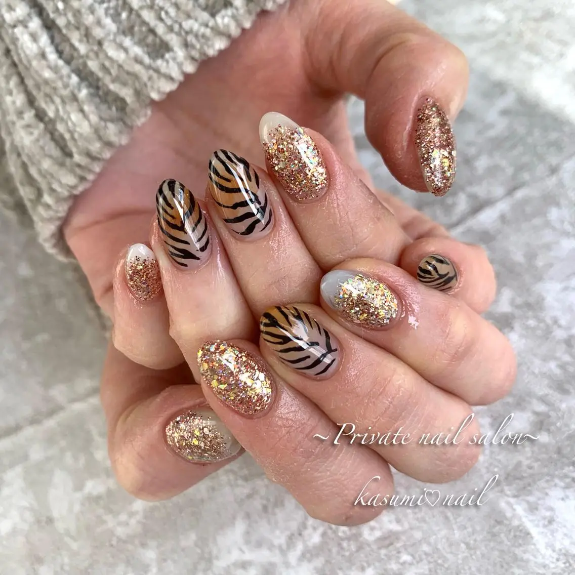 ネイル アートネイル ラメ(グリッター) マグネットネイル ミラーネイル ニュアンスネイル KASUMI♡ Nailのネイルデザイン