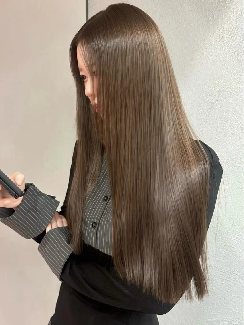 ロング トリートメント 𝑴𝑶𝑲𝑨渋谷 トレンド韓国ヘア🩷のヘアスタイル