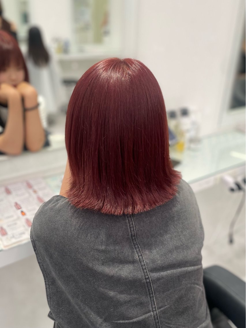 ミディアム カラー ヘアカラー トリートメント トレンド暖色ヘア🍒 miu🍒のヘアスタイル